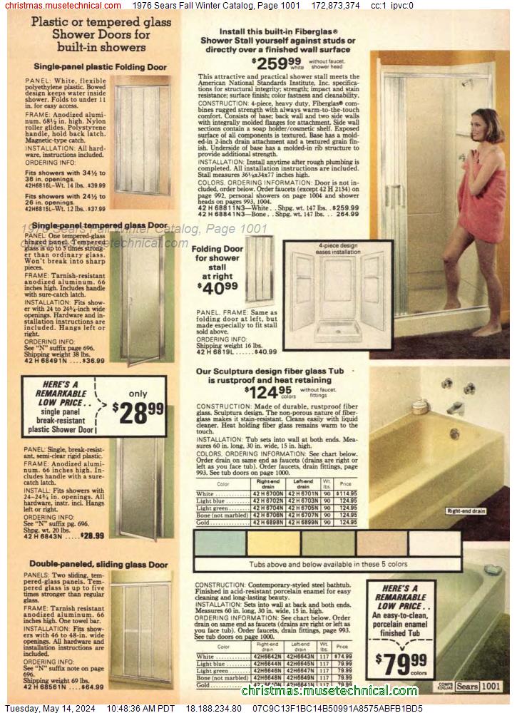 1976 Sears Fall Winter Catalog, Page 1001