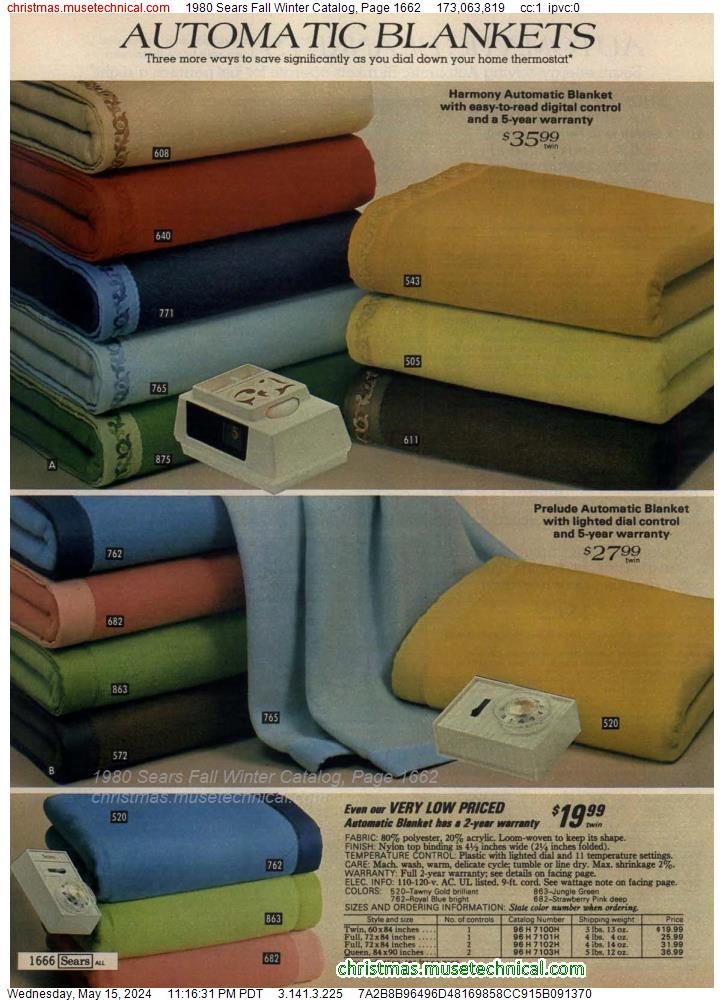 1980 Sears Fall Winter Catalog, Page 1662