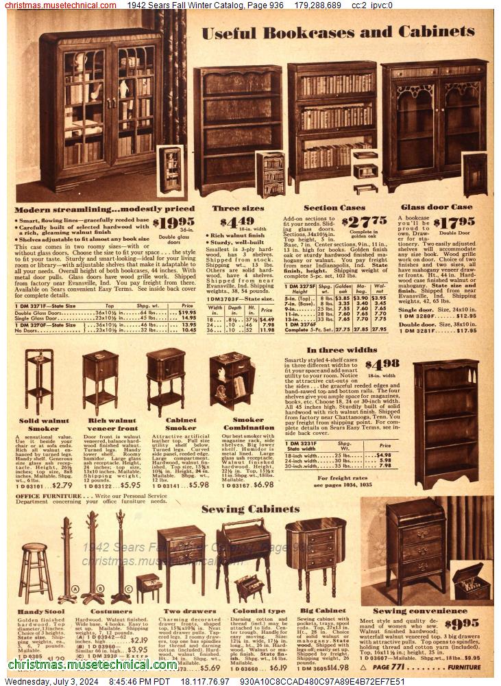1942 Sears Fall Winter Catalog, Page 936
