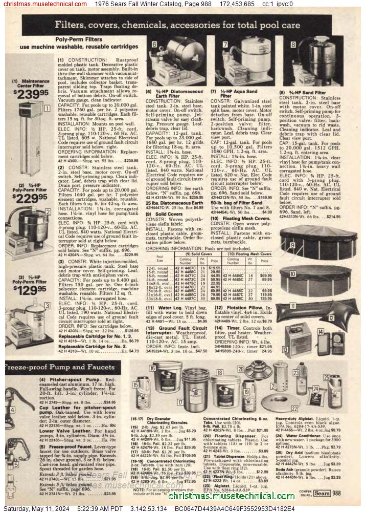 1976 Sears Fall Winter Catalog, Page 988