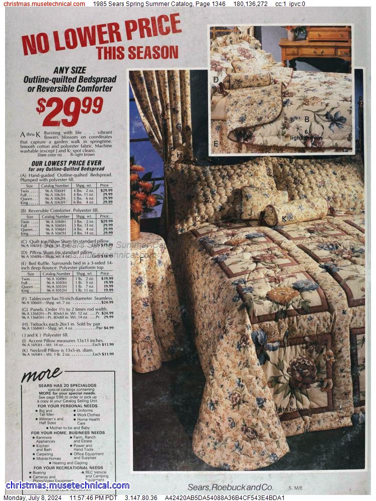 1985 Sears Spring Summer Catalog, Page 1346