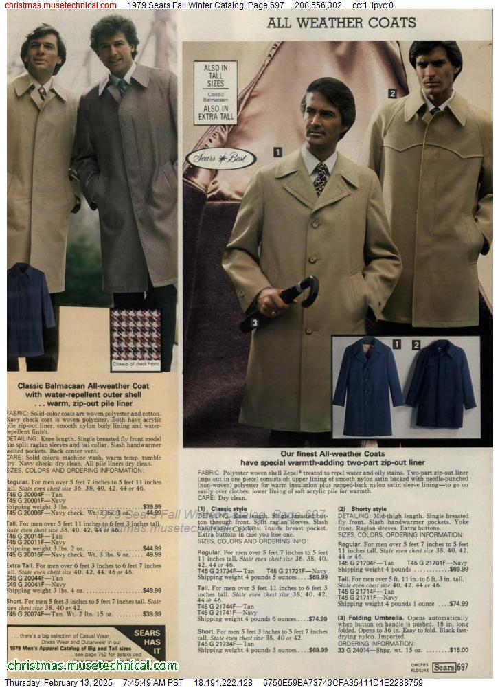 1979 Sears Fall Winter Catalog, Page 697