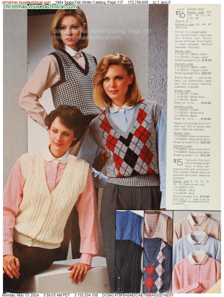 1984 Sears Fall Winter Catalog, Page 117
