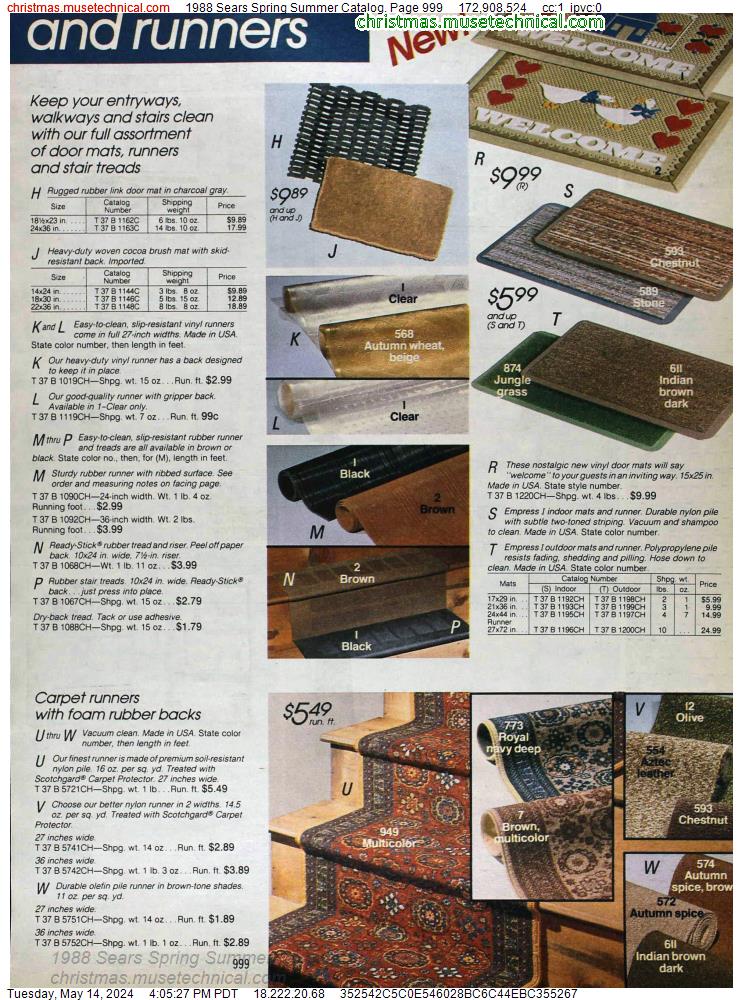 1988 Sears Spring Summer Catalog, Page 999