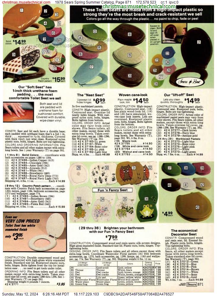 1978 Sears Spring Summer Catalog, Page 871