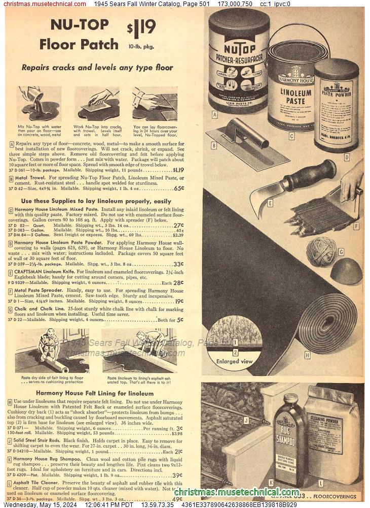 1945 Sears Fall Winter Catalog, Page 501
