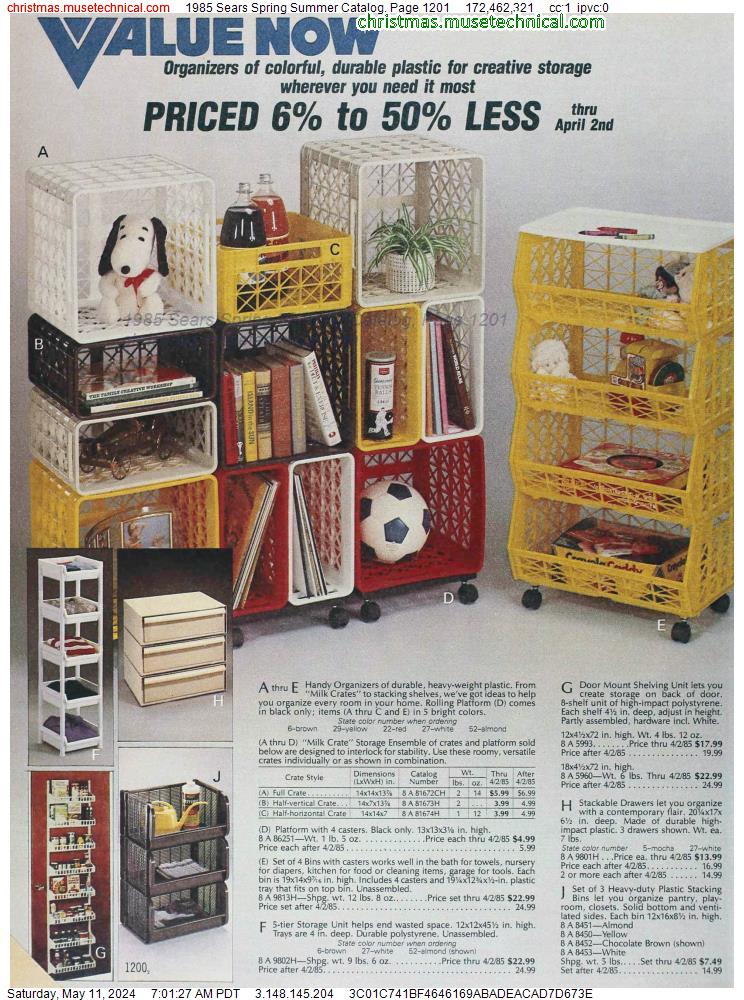 1985 Sears Spring Summer Catalog, Page 1201