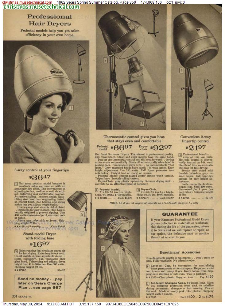 1962 Sears Spring Summer Catalog, Page 350