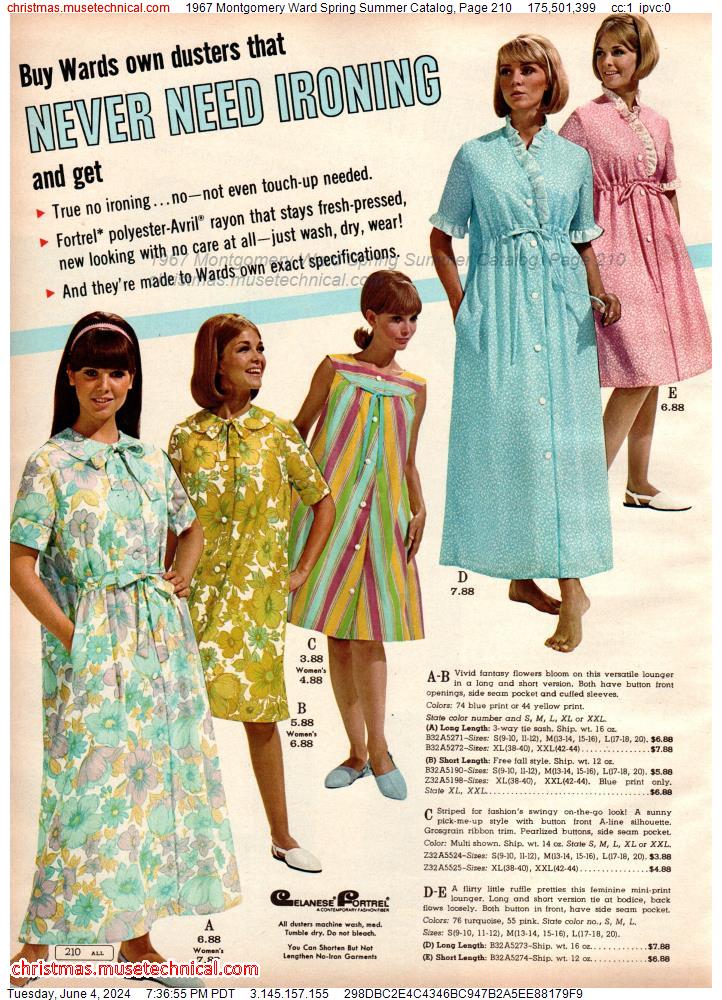 1967 Montgomery Ward Spring Summer Catalog, Page 210