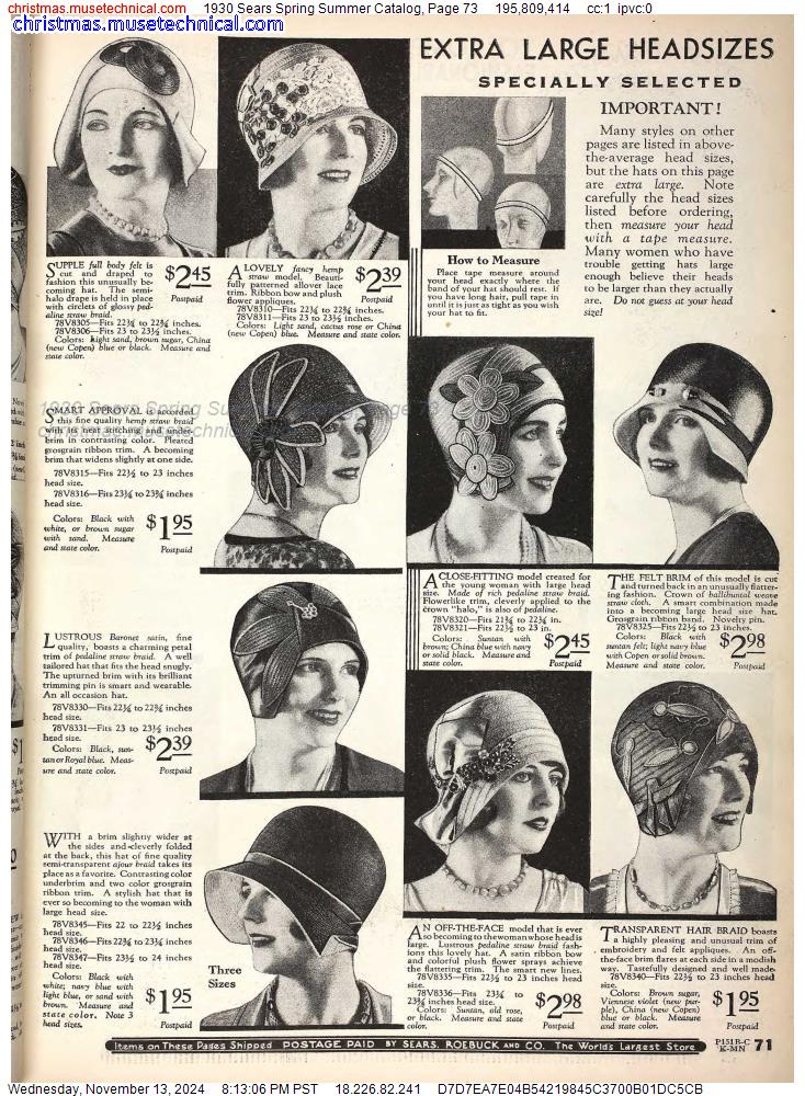 1930 Sears Spring Summer Catalog, Page 73