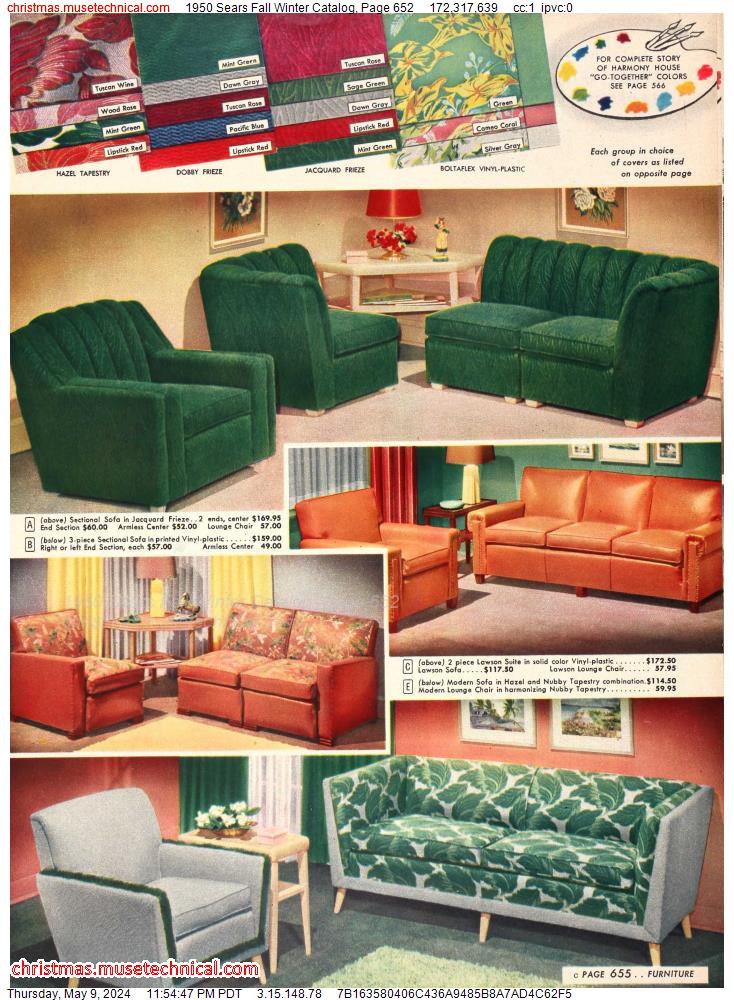 1950 Sears Fall Winter Catalog, Page 652