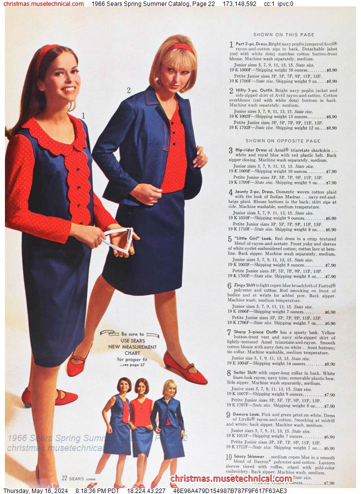 1966 Sears Spring Summer Catalog, Page 22