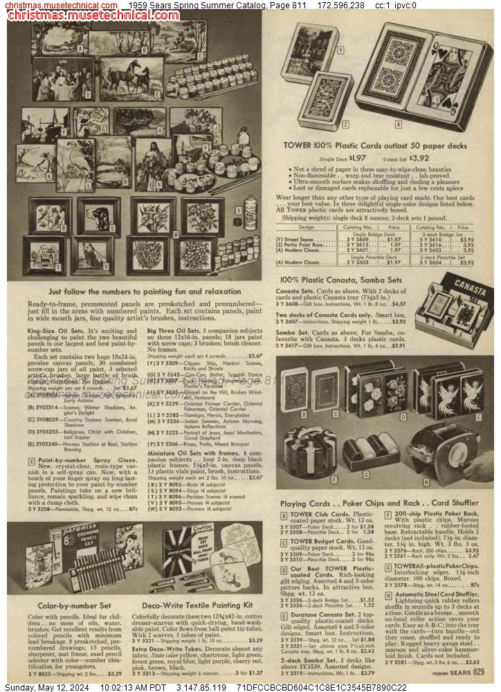 1959 Sears Spring Summer Catalog, Page 811