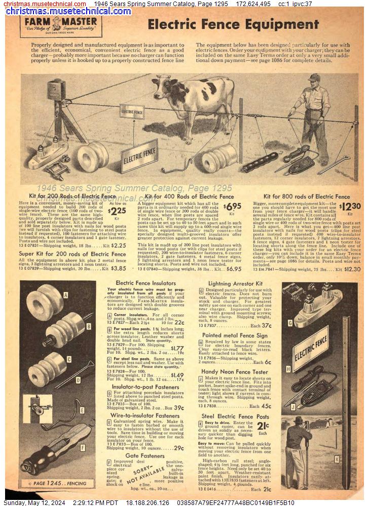 1946 Sears Spring Summer Catalog, Page 1295
