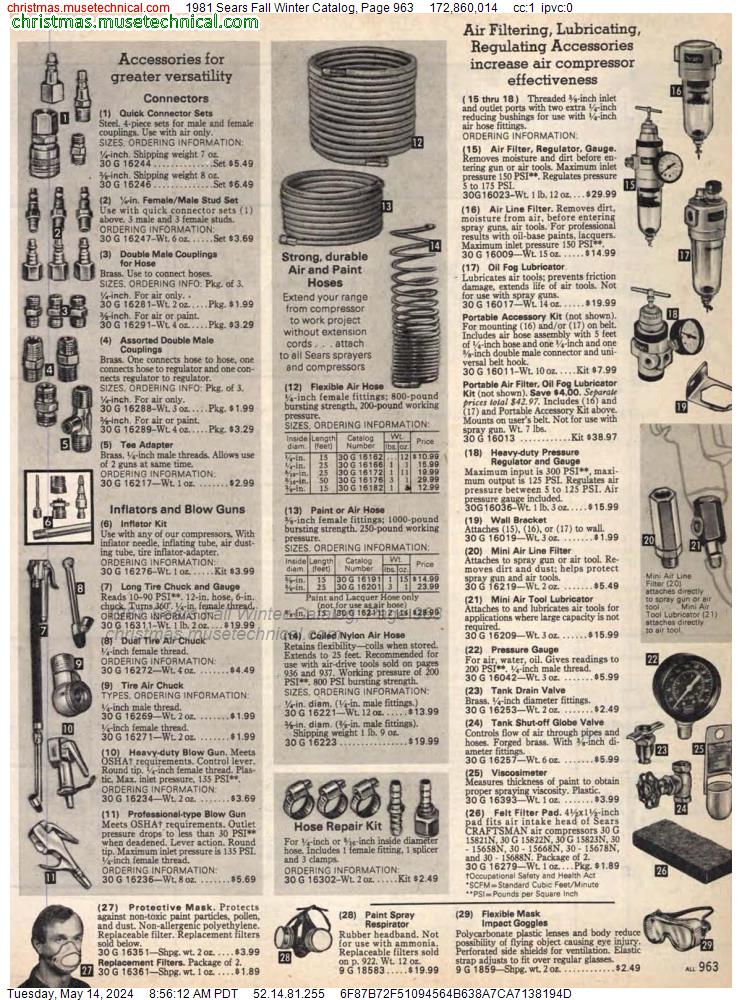 1981 Sears Fall Winter Catalog, Page 963