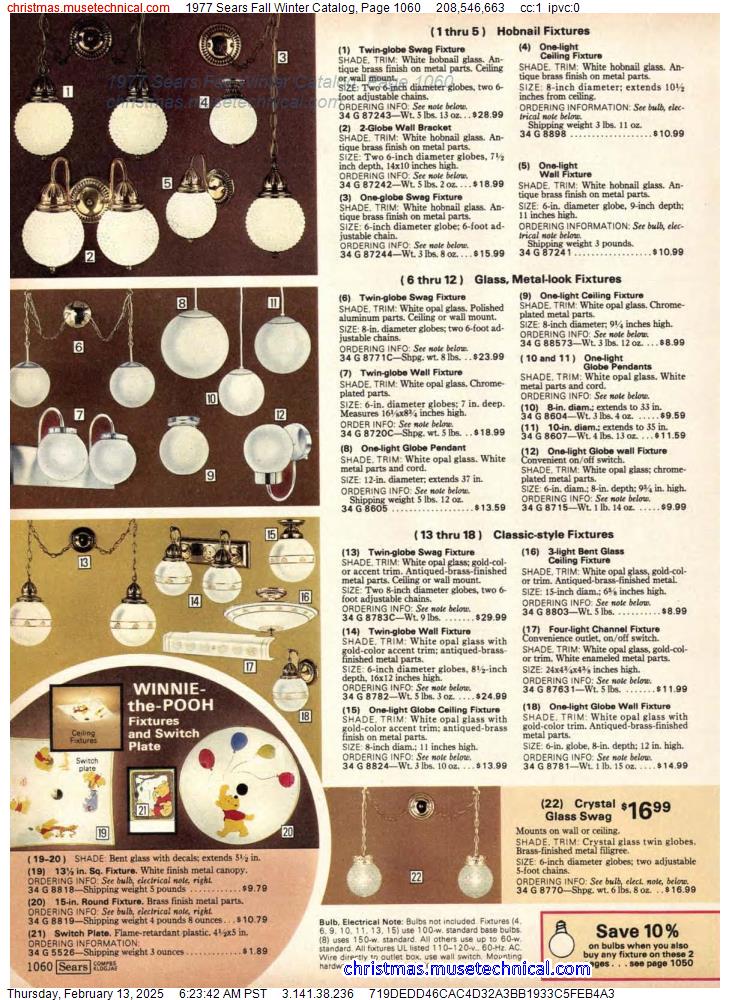 1977 Sears Fall Winter Catalog, Page 1060