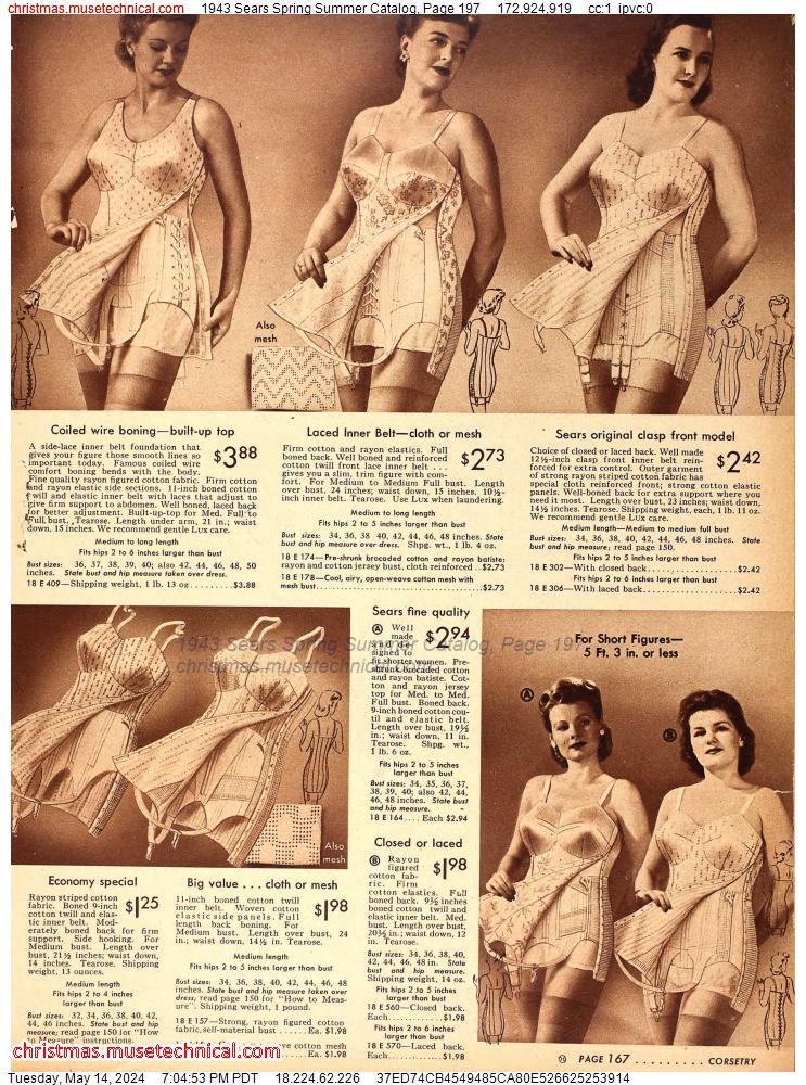 1943 Sears Spring Summer Catalog, Page 197