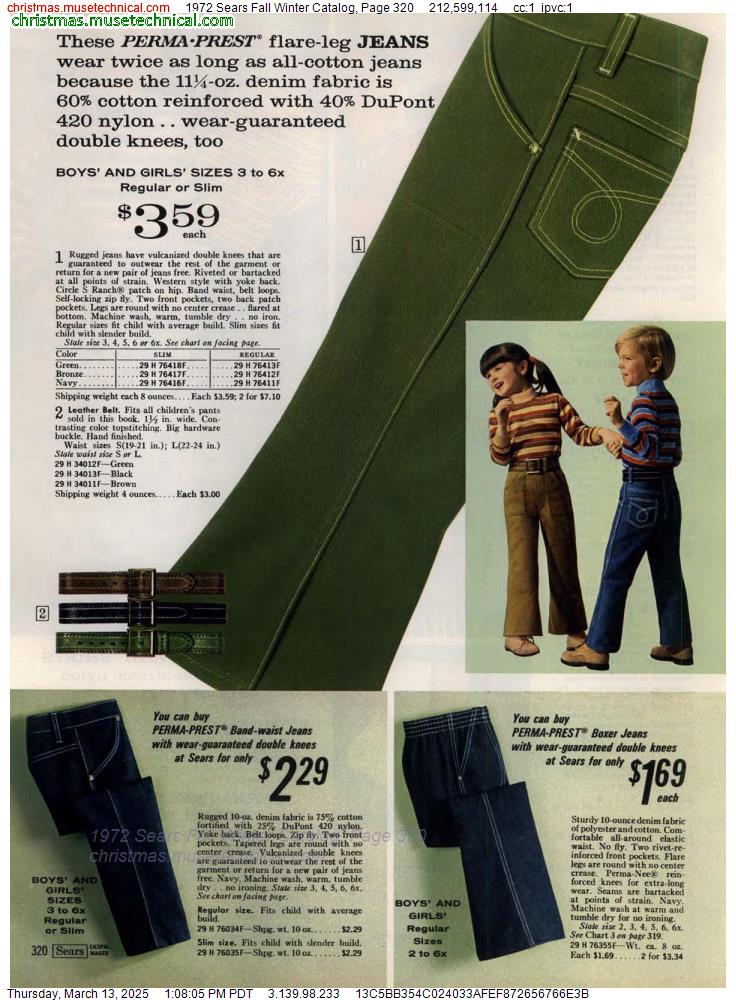 1972 Sears Fall Winter Catalog, Page 320