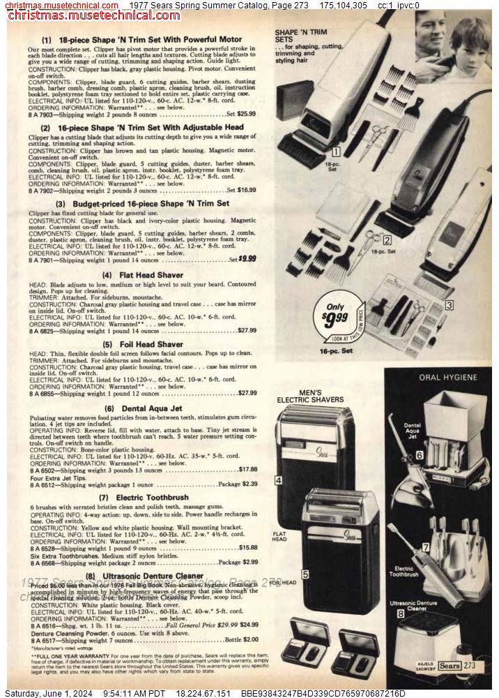 1977 Sears Spring Summer Catalog, Page 273