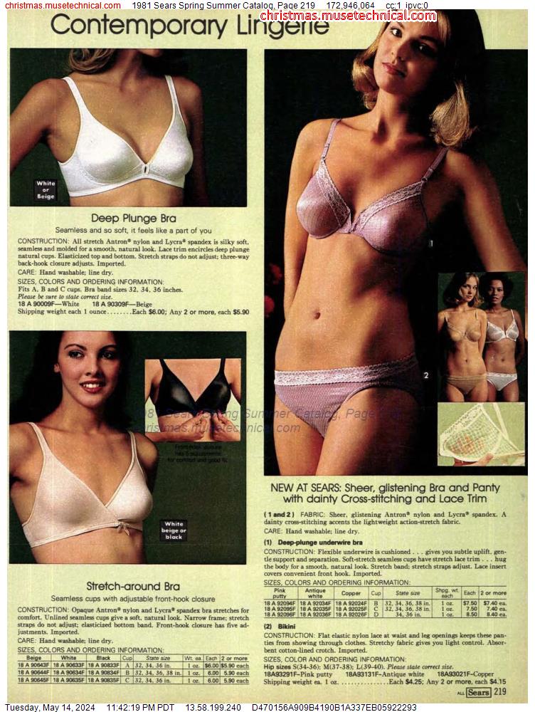 1981 Sears Spring Summer Catalog, Page 219