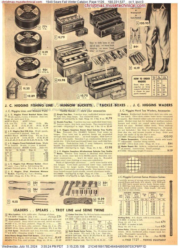 1949 Sears Fall Winter Catalog, Page 1126
