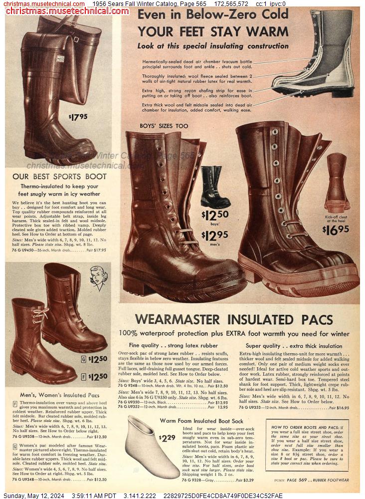 1956 Sears Fall Winter Catalog, Page 565