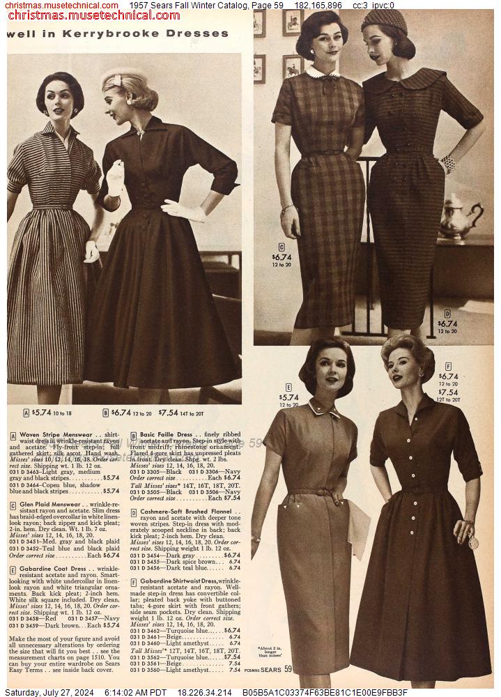 1957 Sears Fall Winter Catalog, Page 59