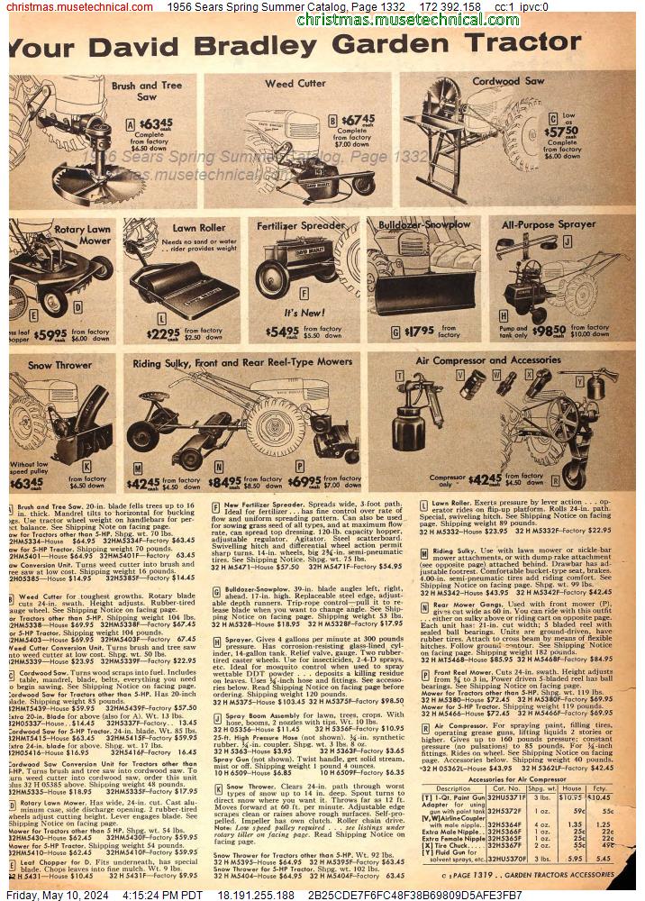 1956 Sears Spring Summer Catalog, Page 1332