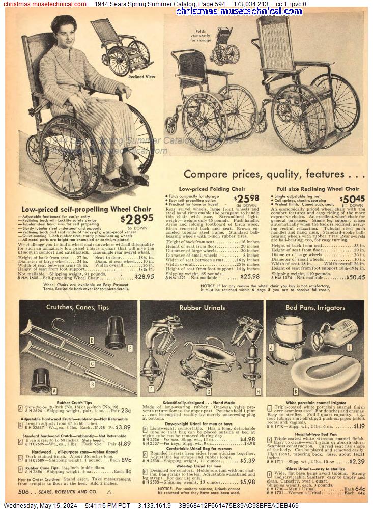1944 Sears Spring Summer Catalog, Page 594