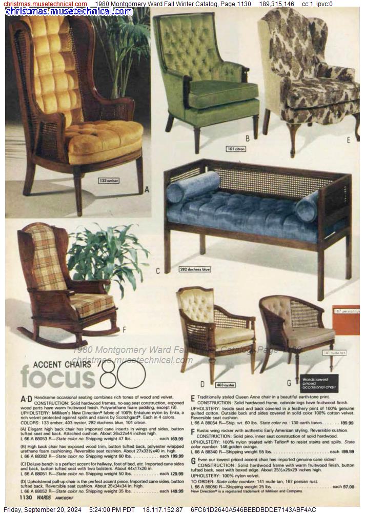 1980 Montgomery Ward Fall Winter Catalog, Page 1130