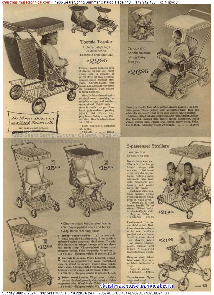 1965 Sears Spring Summer Catalog, Page 413