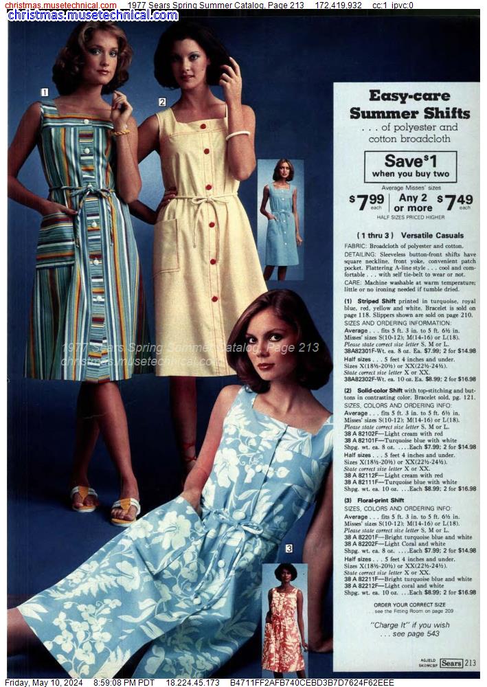 1977 Sears Spring Summer Catalog, Page 213