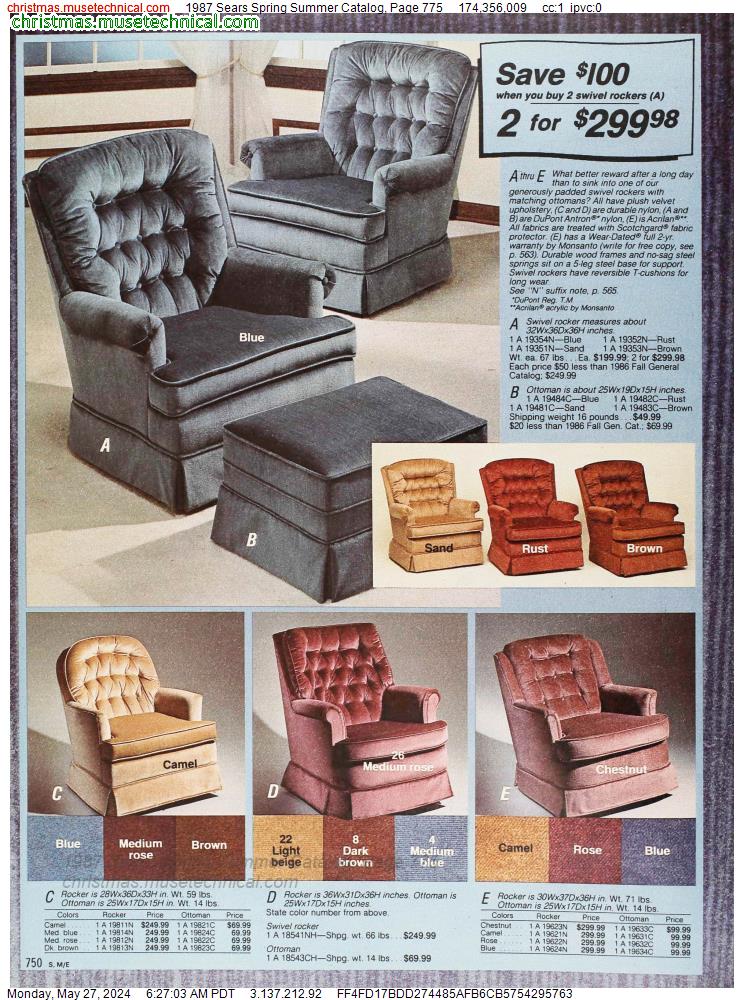 1987 Sears Spring Summer Catalog, Page 775