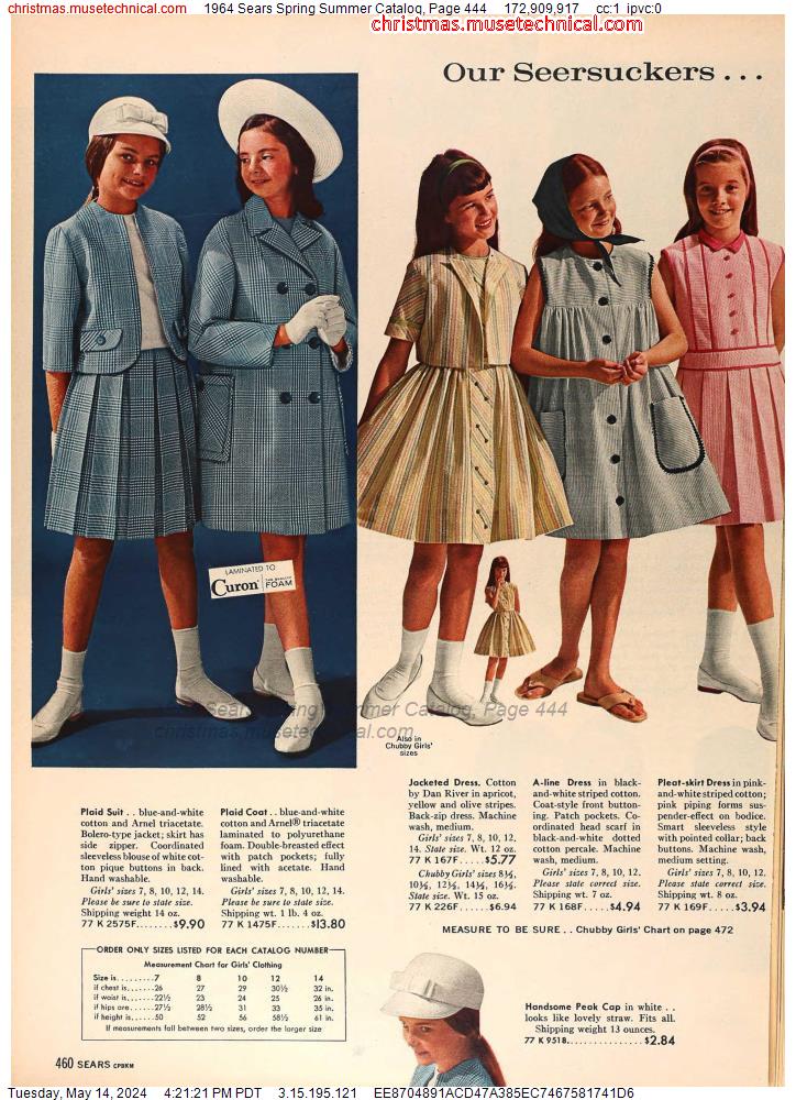 1964 Sears Spring Summer Catalog, Page 444
