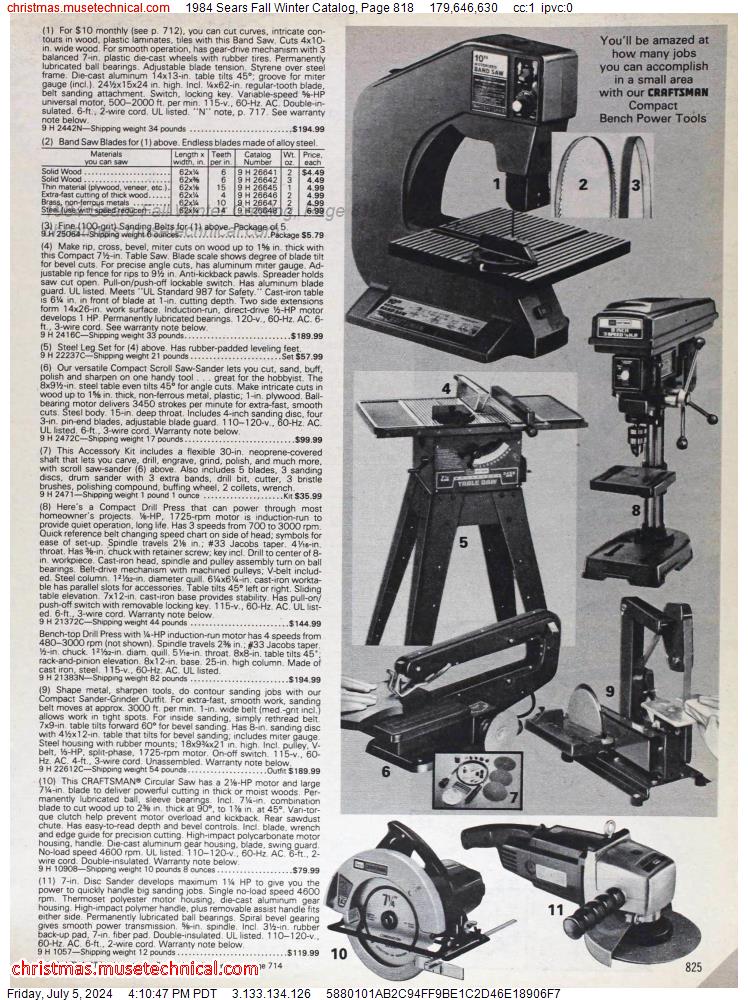 1984 Sears Fall Winter Catalog, Page 818
