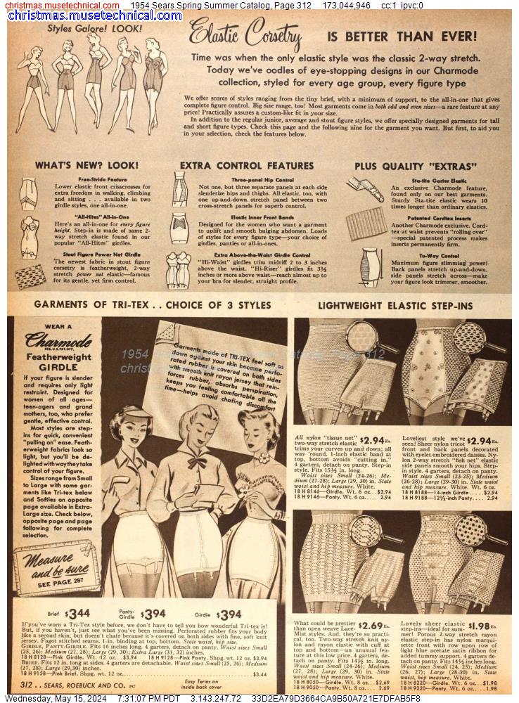 1954 Sears Spring Summer Catalog, Page 312