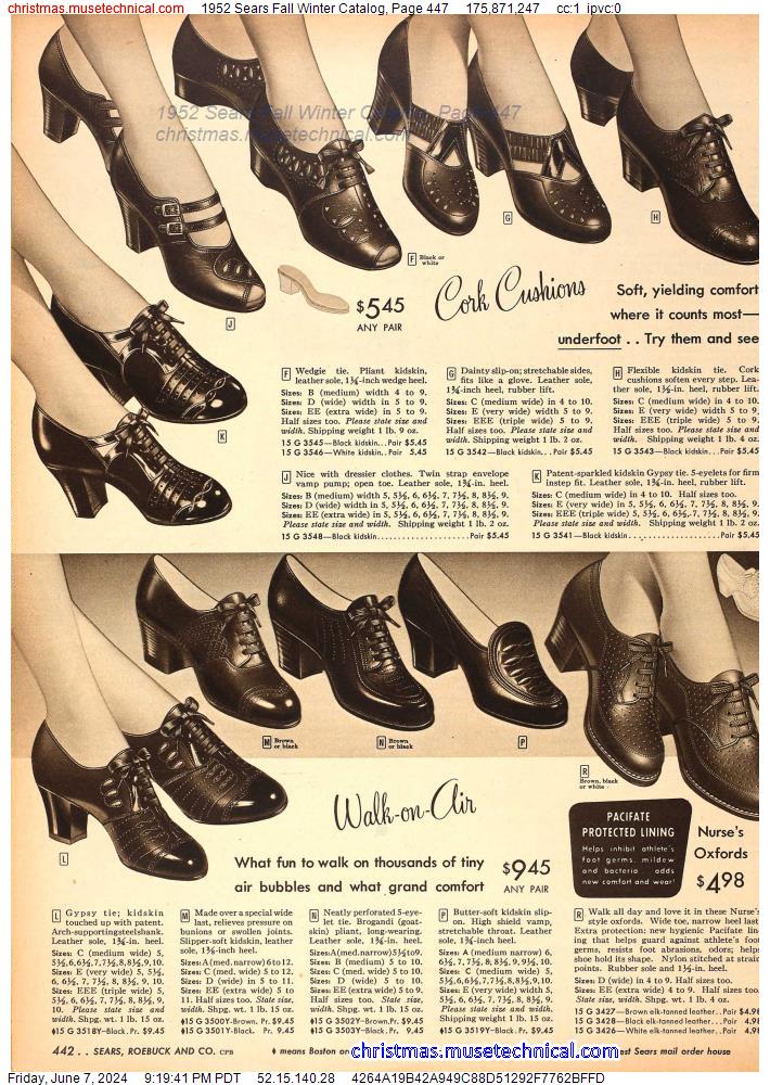 1952 Sears Fall Winter Catalog, Page 447