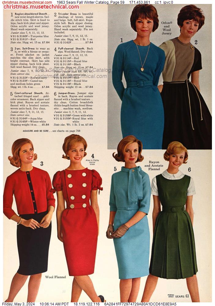 1963 Sears Fall Winter Catalog, Page 59
