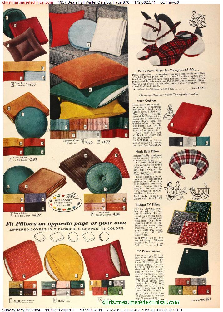 1957 Sears Fall Winter Catalog, Page 876