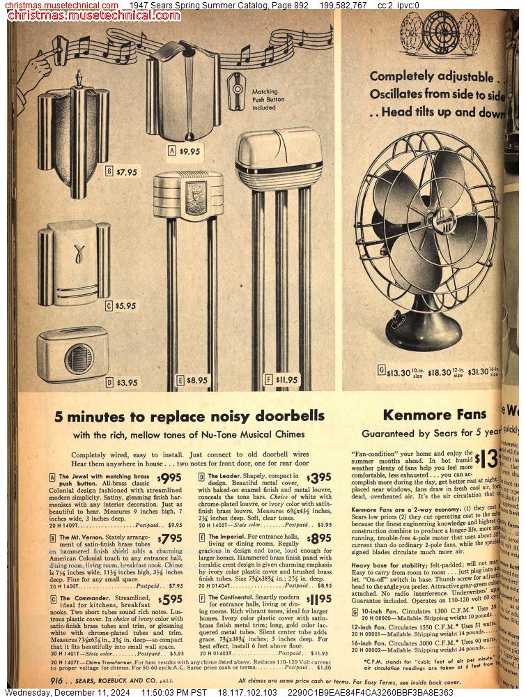 1947 Sears Spring Summer Catalog, Page 892