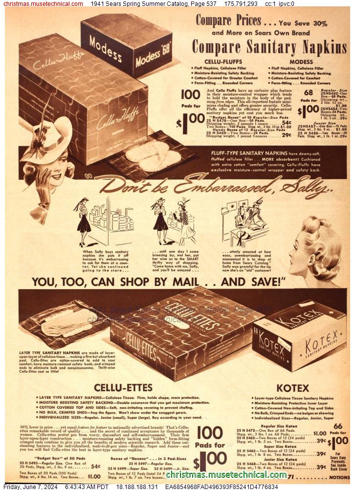 1941 Sears Spring Summer Catalog, Page 537