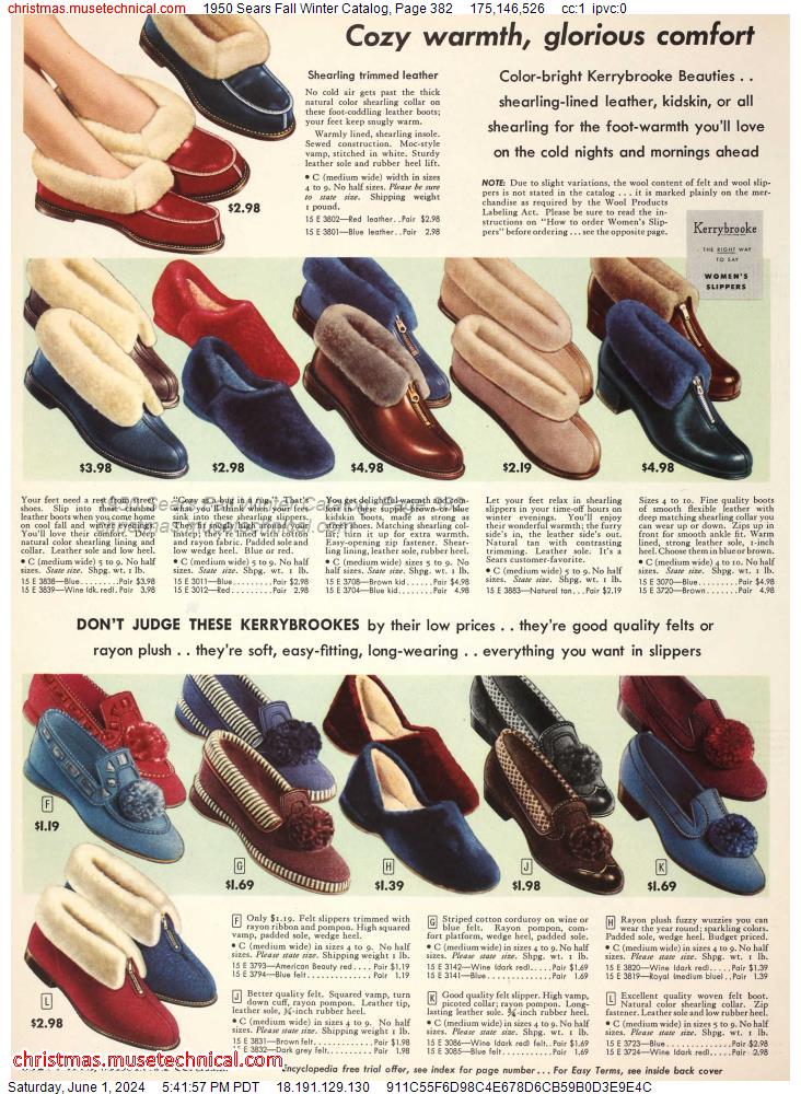 1950 Sears Fall Winter Catalog, Page 382