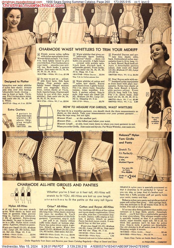 1956 Sears Spring Summer Catalog, Page 260