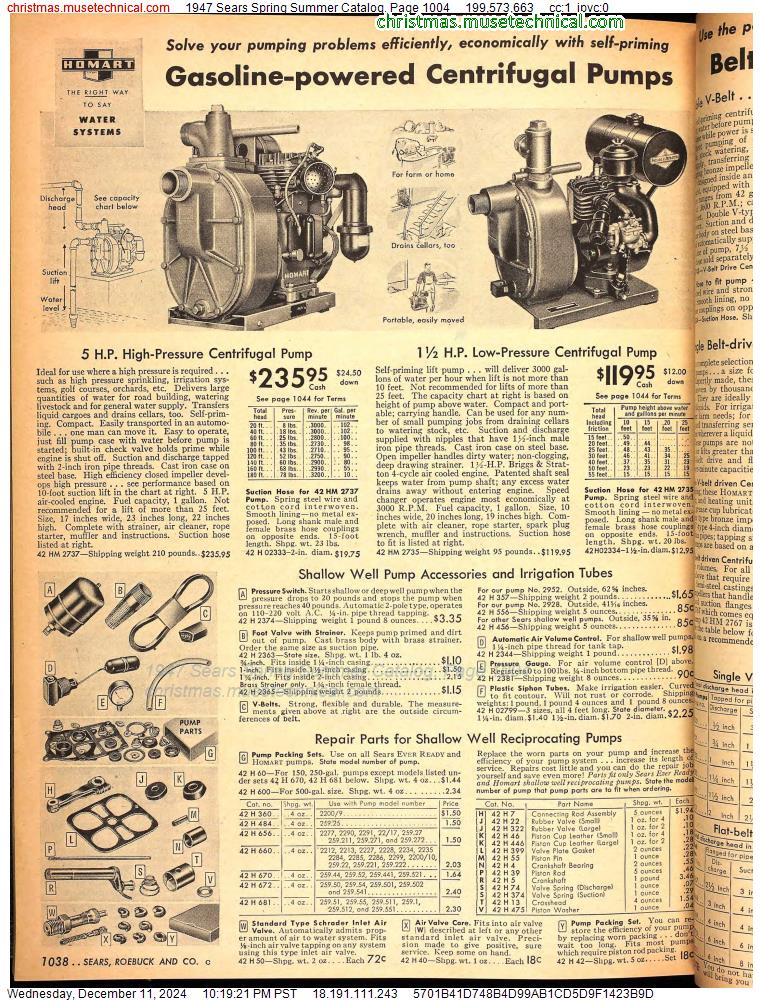 1947 Sears Spring Summer Catalog, Page 1004