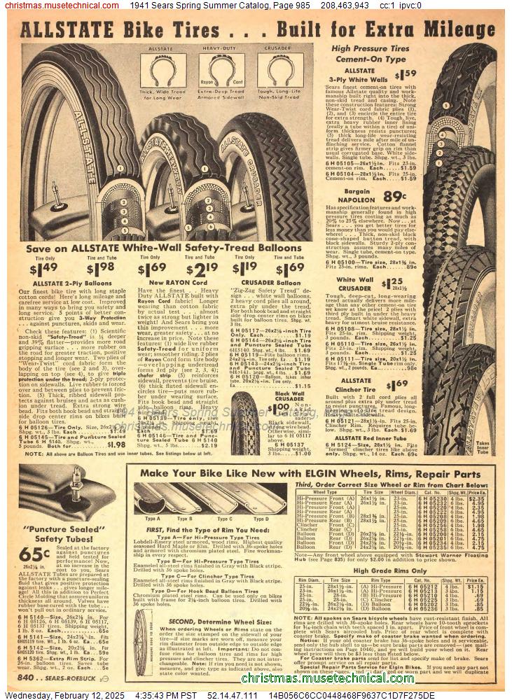 1941 Sears Spring Summer Catalog, Page 985