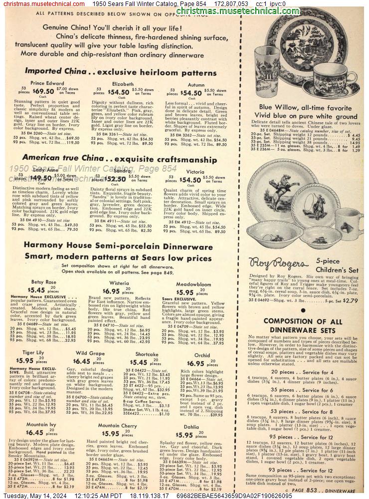 1950 Sears Fall Winter Catalog, Page 854