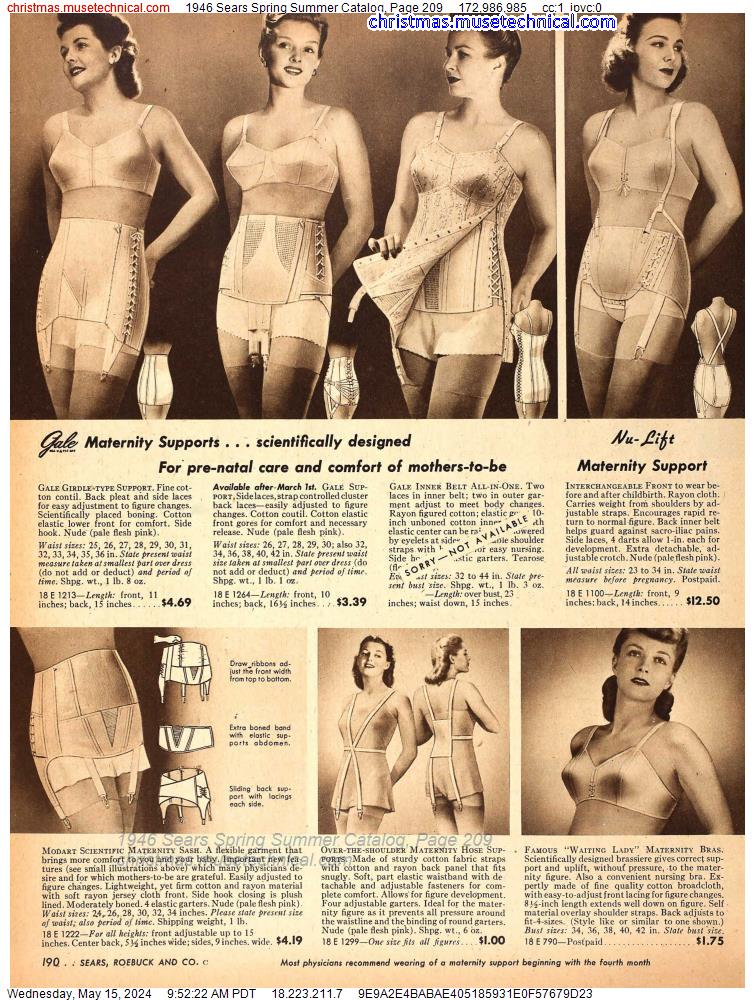 1946 Sears Spring Summer Catalog, Page 209