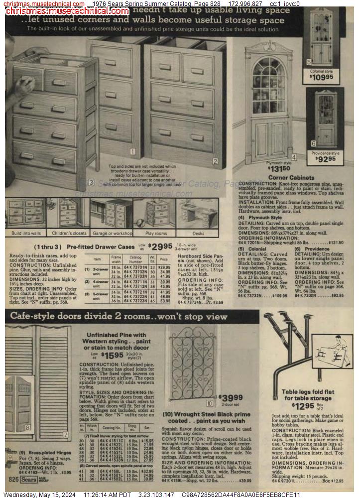 1976 Sears Spring Summer Catalog, Page 828