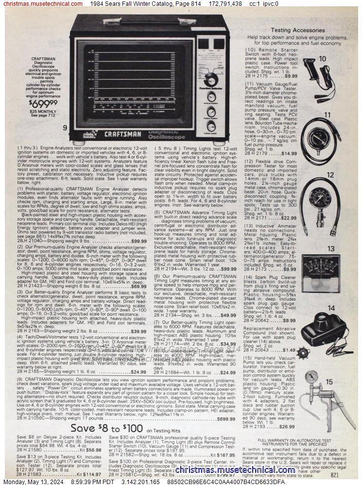 1984 Sears Fall Winter Catalog, Page 814
