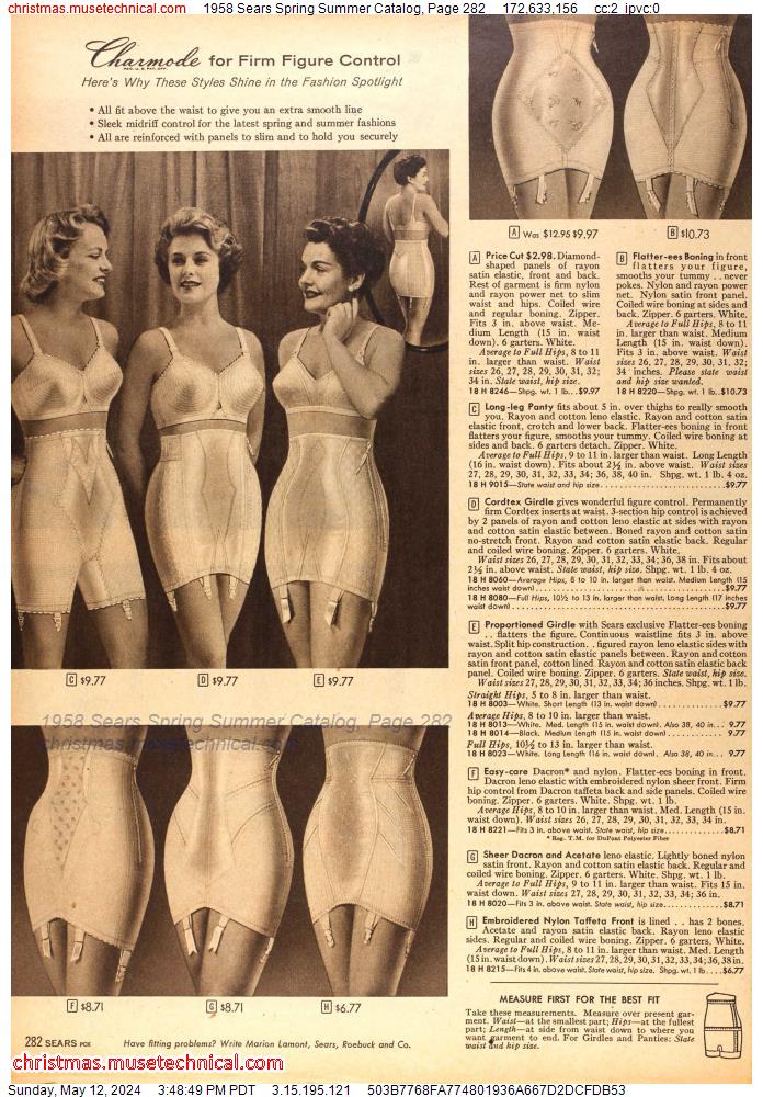 1958 Sears Spring Summer Catalog, Page 282